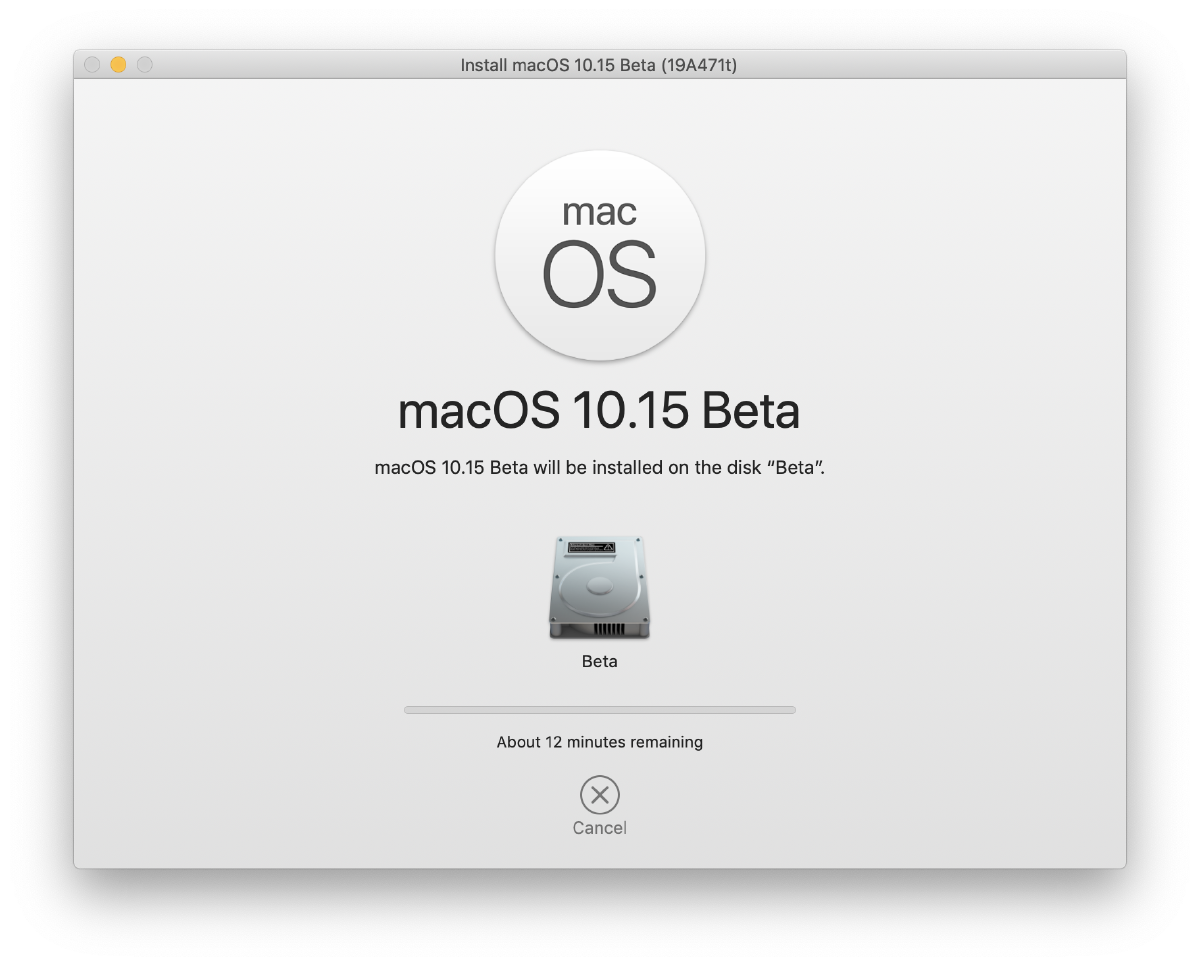 Screenshot of the macOS installer