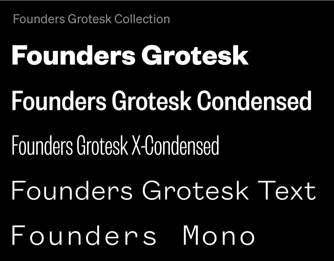 Screenshot of Founders Grotesk